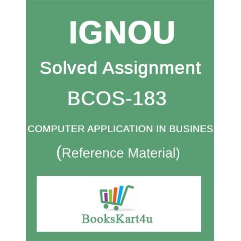 ignou bcos 183 solved assignment in english